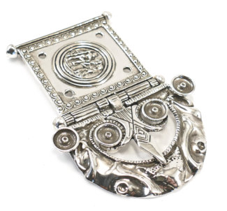 Römischer Militärgürtel, Cingulum, Schnalle Stabiae aus Silber zum Kaufen