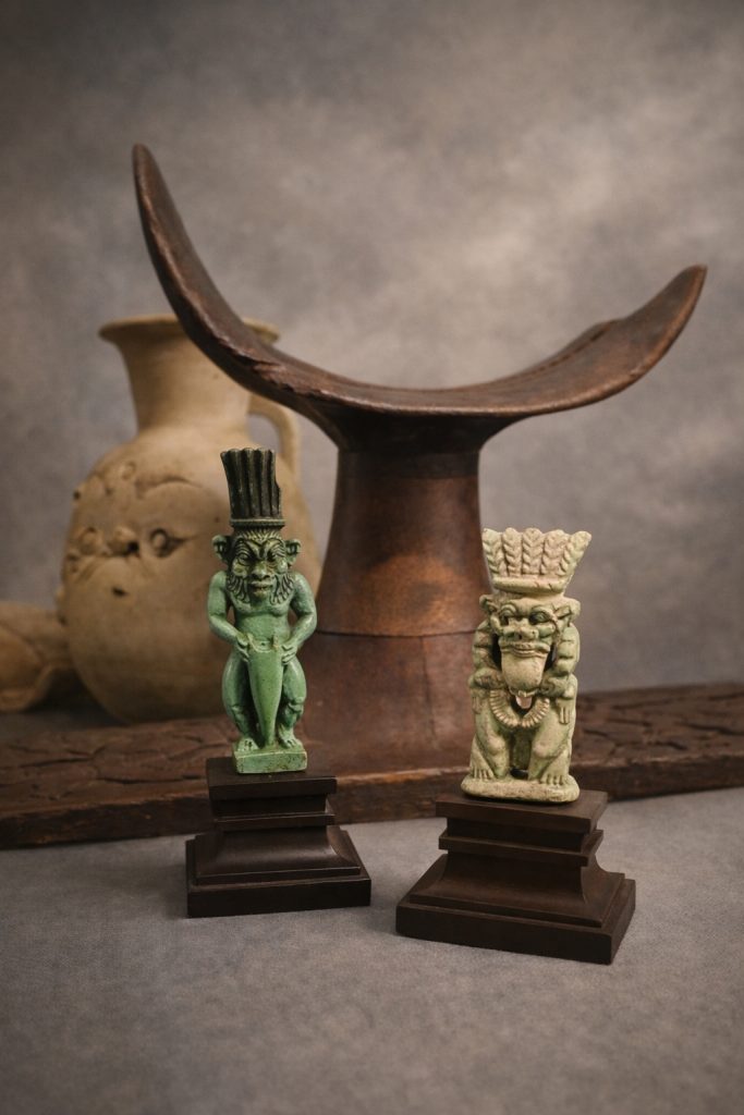 Ägyptische Artefakte, Statuetten, Kopfstütze
