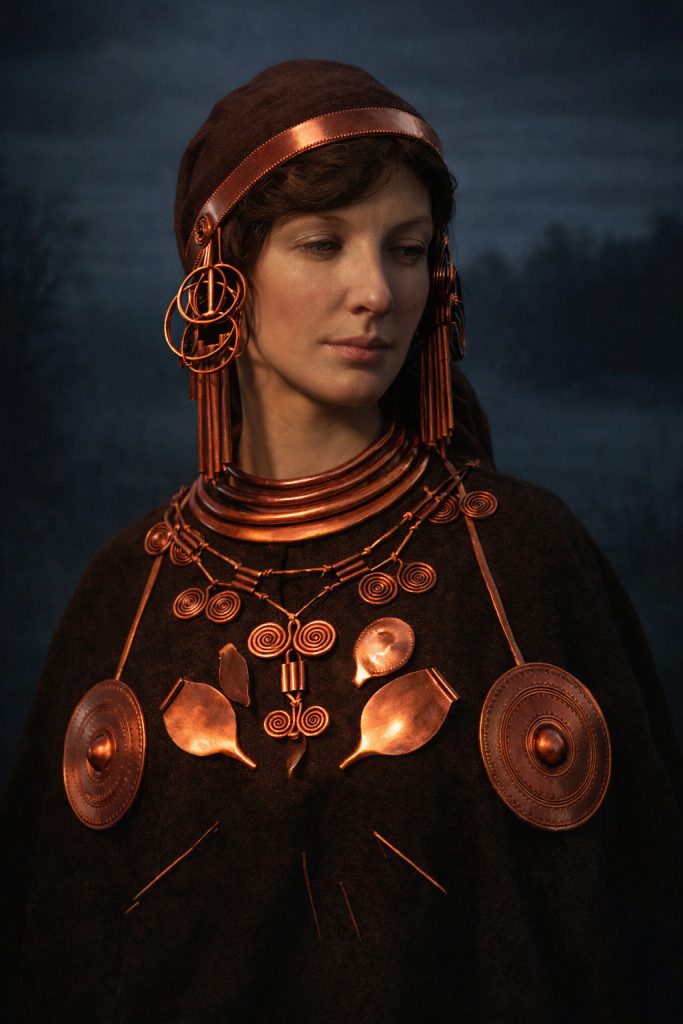 Virtuelle Rekonstruktion einer wohlhabenden Frau der Frühbronzezeit, Straubinger Kultur