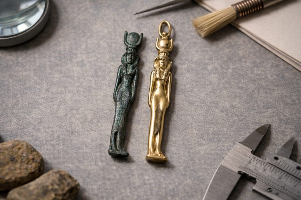 Hathor/Isis- Anhänger, Original und Rekonstruktion, Replik-Shop.de