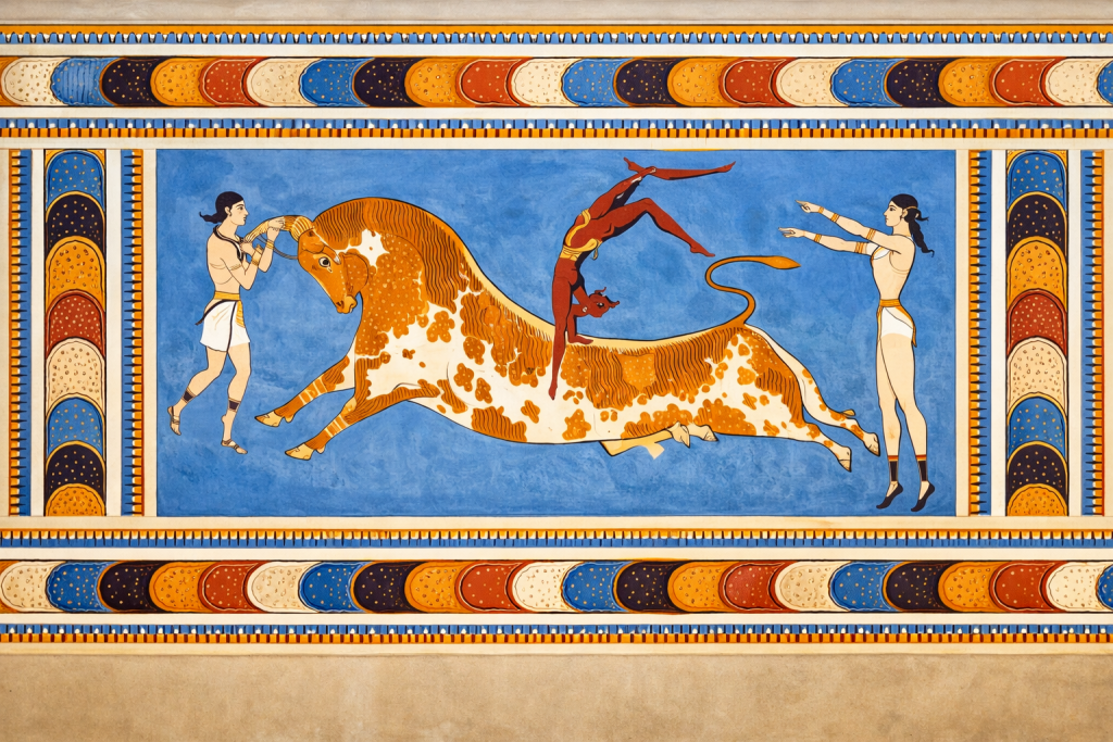 Sprung über den Stier, Knossos