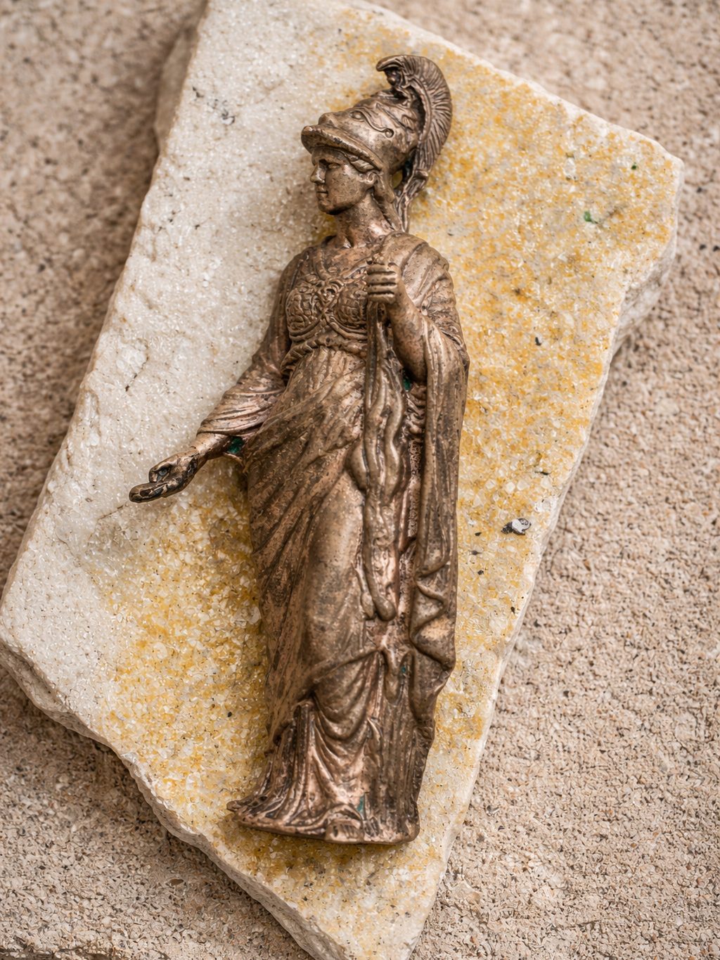 Statuette der Athena/Minerva als Bronze-Rohguss von Replik-Shop.de