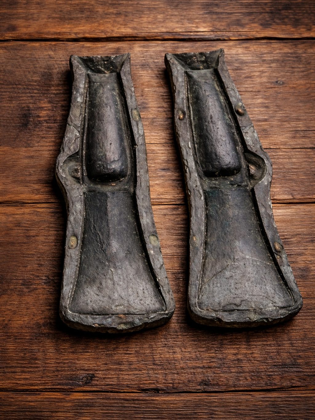 Bronzene Beilgussform der späten Bronzezeit. Altfund als Einzelobjekt im oder am Flusslauf der Lippe bei Werne (Kreis Unna).