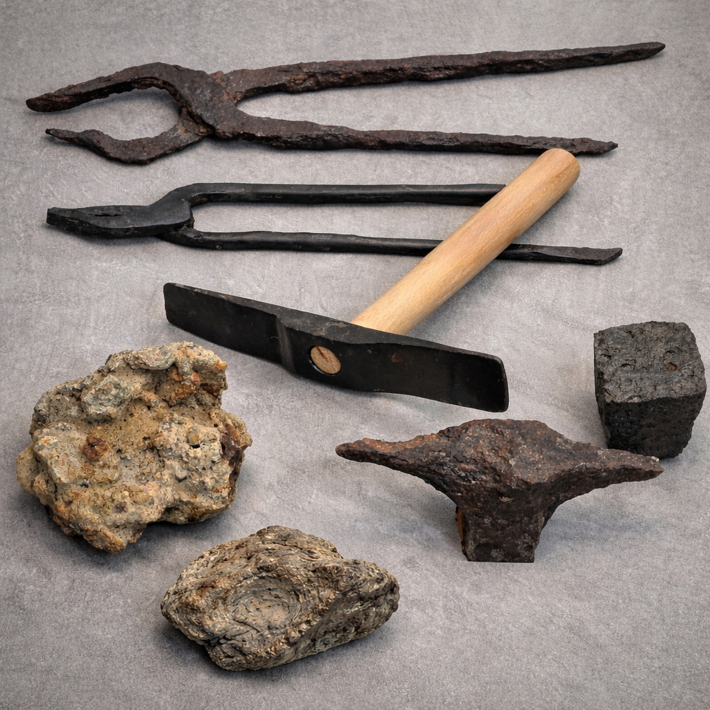 
Römische Werkzeuge zur Metallbearbeitung im Römermuseum Haltern