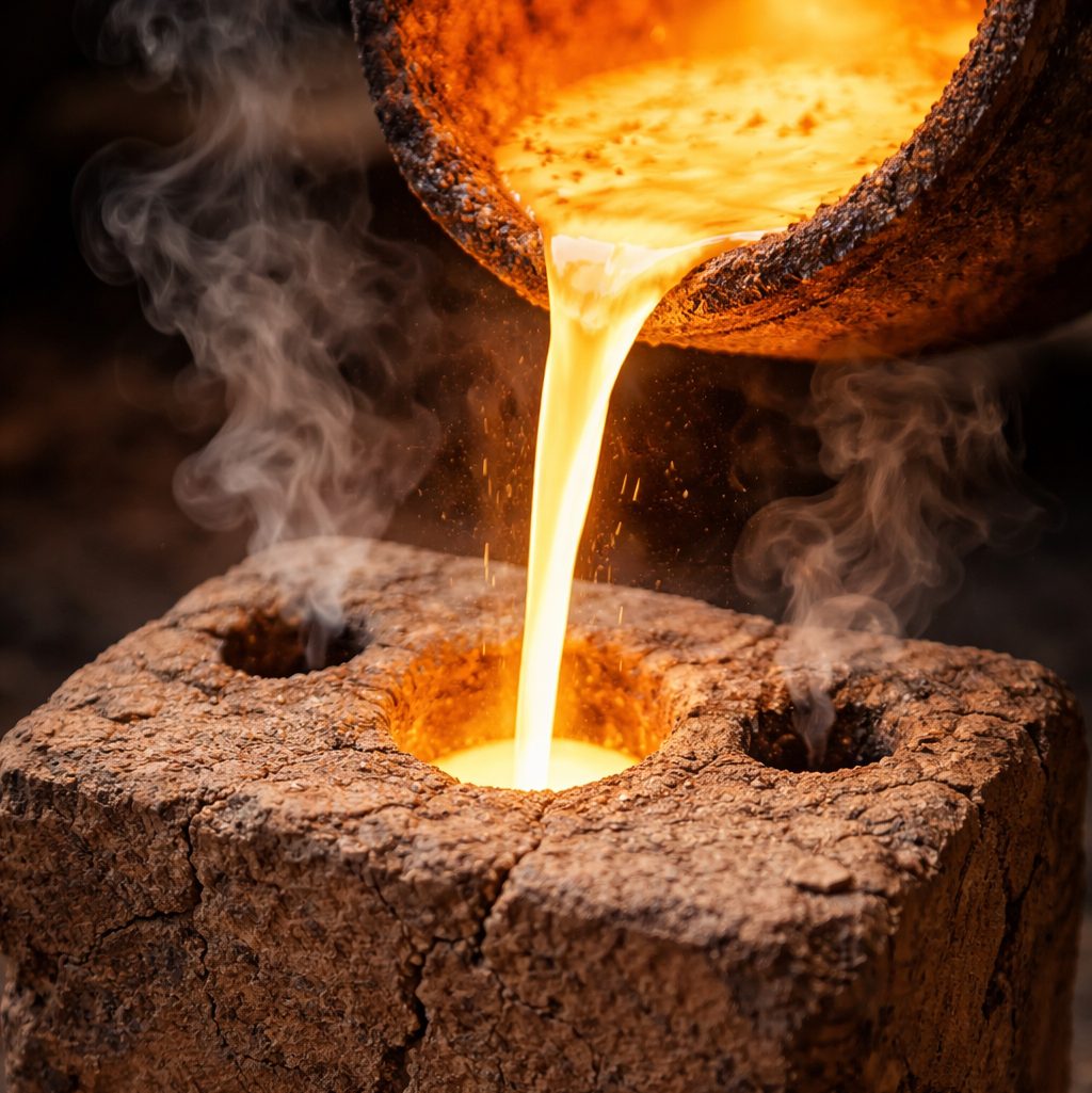 Der eigentliche Bronzeguss