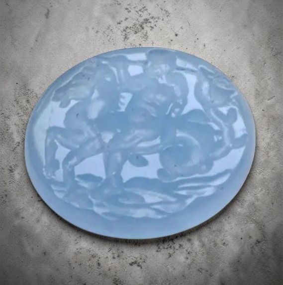 Römische Gemme Neptun, Chalzedon